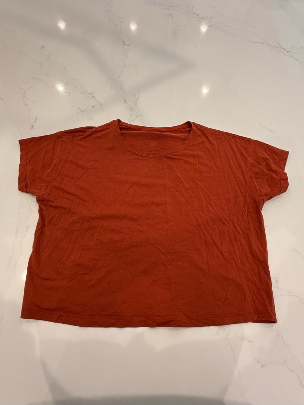 lululemon athletica Boxy Crop Tee - Rust Orange